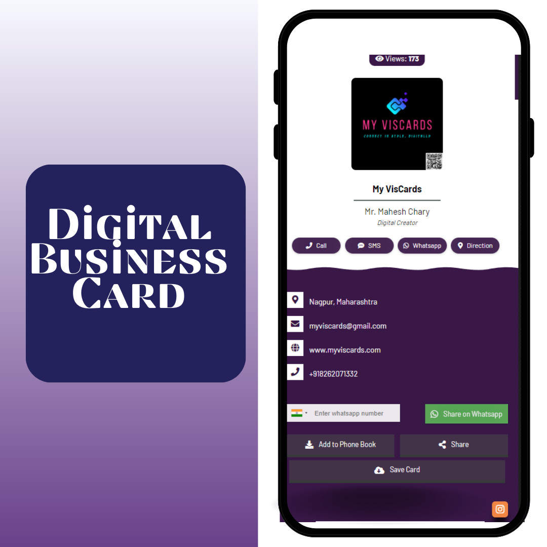 Digital Business card - Mini website / White Label Reselling Panel